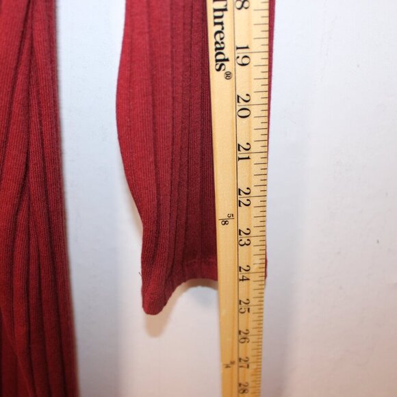 Old Navy Women’s XL Red Ribbed Long Sleeve Sweater Dress Cozy Knit - Picture 7 of 11